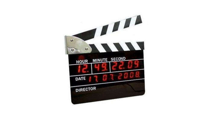 large digital clapboard